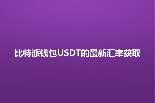 比特派钱包USDT的最新汇率获取💹🔍