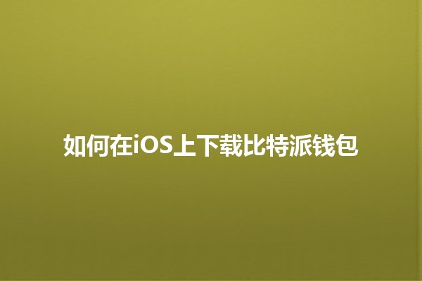 如何在iOS上下载比特派钱包📱🪙