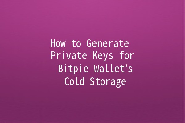 How to Generate Private Keys for Bitpie Wallet’s Cold Storage 🧊🔑