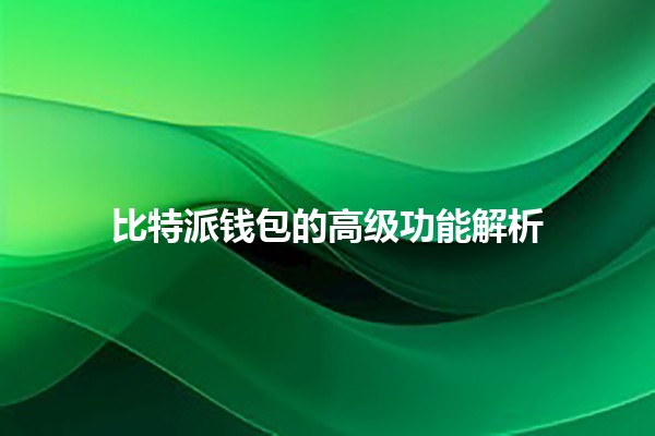 比特派钱包的高级功能解析💼✨