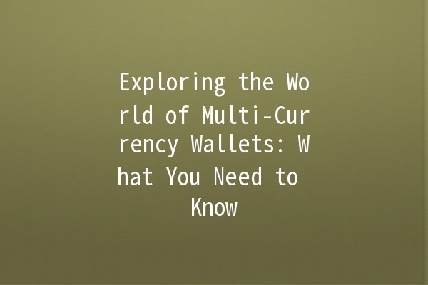 Exploring the World of Multi-Currency Wallets: What You Need to Know 💰🌍 Exploring the World of Multi-Currency Wallets: What You Need to Know 💰🌍